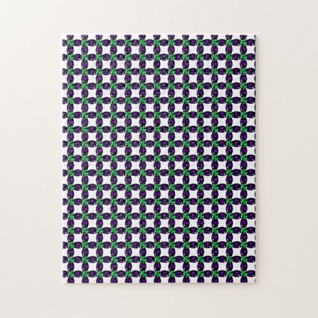 Gemstone Art, grün und Lila Puzzle (Vertikal)