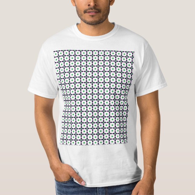 Gemstone Art, grün und Lila T-Shirt (Vorderseite)