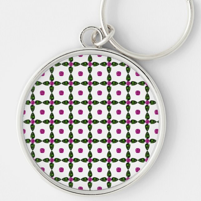 Gemstone Art, Lila grün Schlüsselanhänger (Vorne)