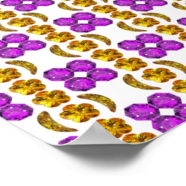 Gemstone Art Lila Orange Poster (Ecke)