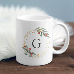 Gemstone Christmas Monogram Kaffeetasse