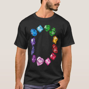 Gemstone Circle Fun Bunte Edelsteine T-Shirt