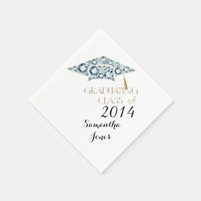 Gemstone Class of 2014 Graduate Party Napkins Serviette (Ecke)