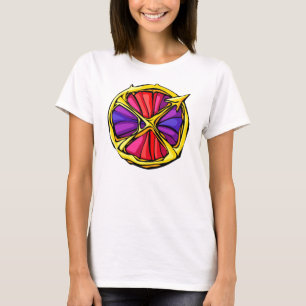 Gemstone Colored Sagittarius Symbol T-Shirt
