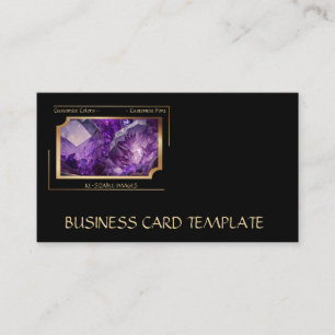 Gemstone Crystal Amethyst Juwelier Business Card Visitenkarte