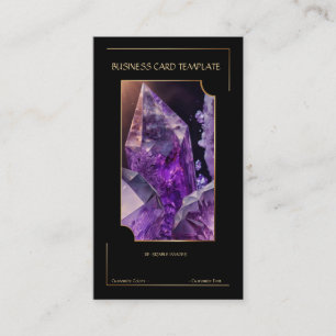 Gemstone Crystal Amethyst Juwelier Business Card Visitenkarte