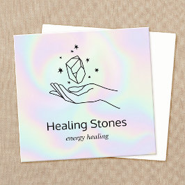 Gemstone Crystal Chakra Healer Quadratische Visitenkarte