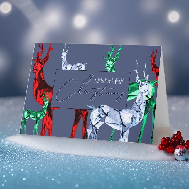 Gemstone Crystal Reindeer Frohe Weihnachtsfeiertag Karte (Von Creator hochgeladen)