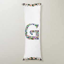 Gemstone Diamond Initial G Monogram Art Seitenschläferkissen