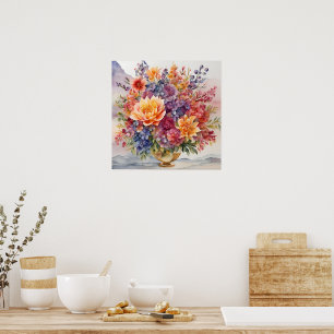Gemstone Elegance Vibranine Blumenmeister Poster