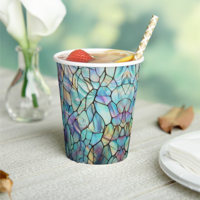 Gemstone Elements Opal farbiges Mix-Muster Pappbecher (In Situ)