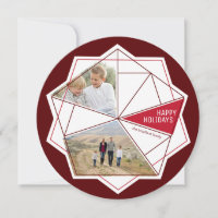 Gemstone Facets Non Traditional Holiday Foto Card