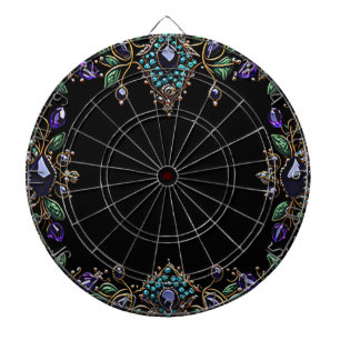 Gemstone Floral Dartboard Dartscheibe