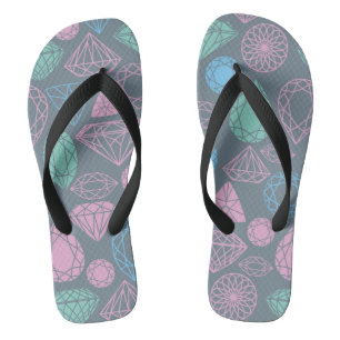 Gemstone-Icon-Muster Flip Flops