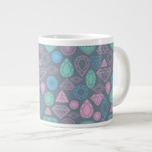 Gemstone-Icon-Muster Jumbo-Tasse