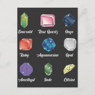 Gemstone Lover Juwelier Geologe Crystal Hunter Postkarte