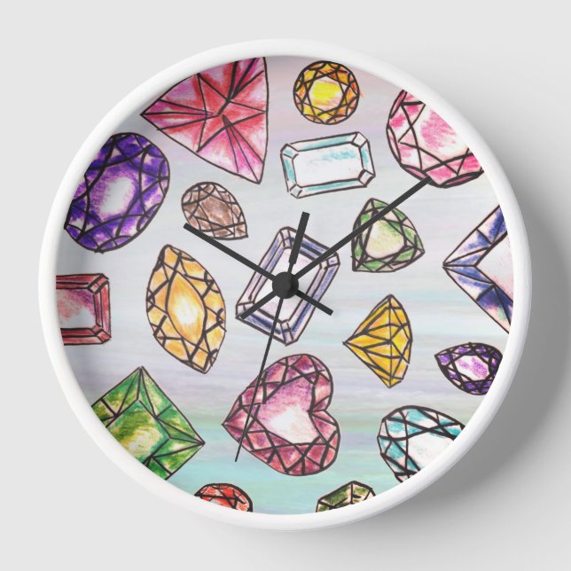Gemstone Lovers Wall Clock Uhr (Vorderseite)