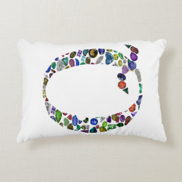 Gemstone Monogram Letter Q Dekokissen