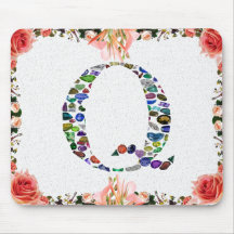 Gemstone Monogram Letter Q