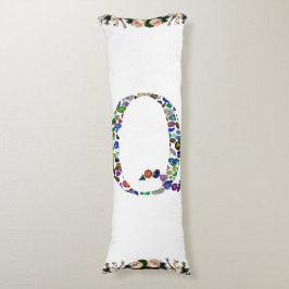 Gemstone Monogram Letter Q Seitenschläferkissen