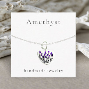 Gemstone Necklace Juwelier Display Card Begleitkarte