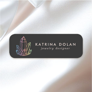 Gemstone Rainbow Quarz Crystal Business-Logo Namensschild