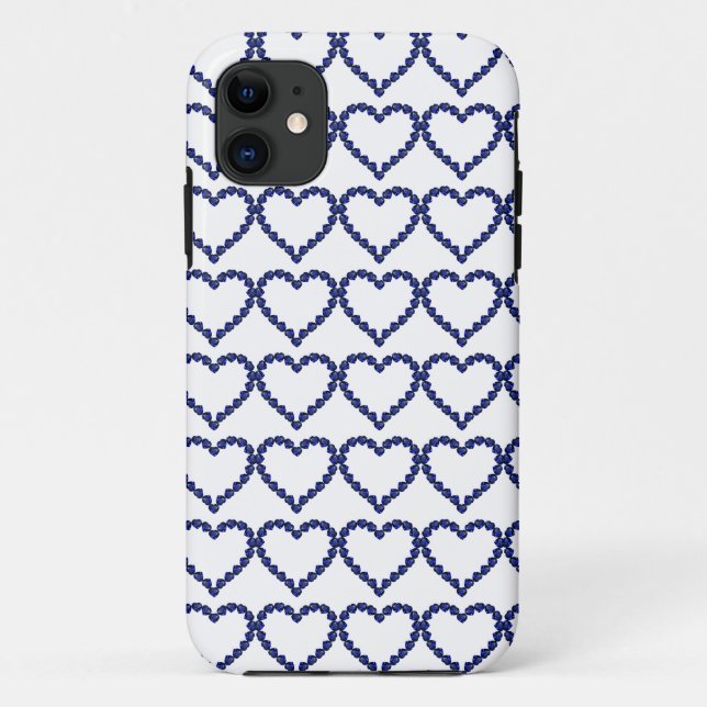Gemstone Sapphire Blue Heart Case-Mate iPhone Hülle (Rückseite)