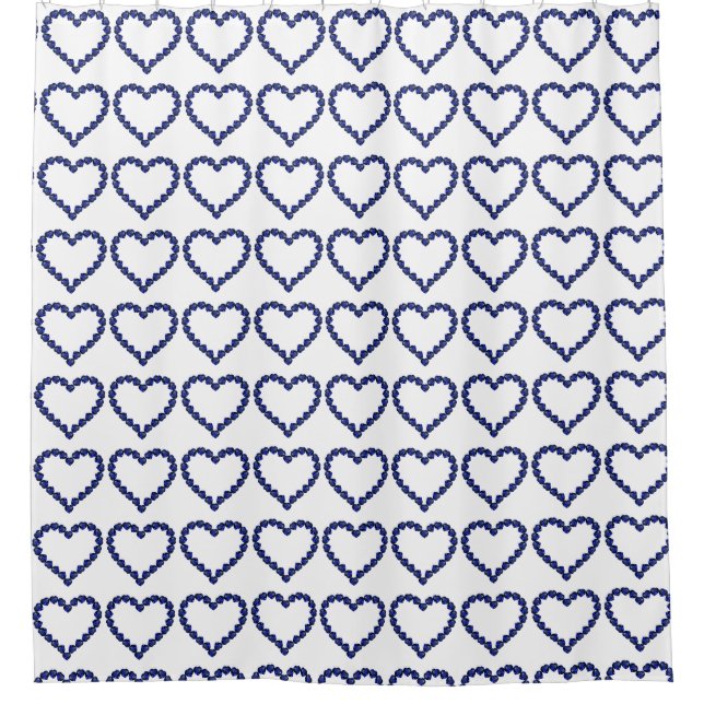 Gemstone Sapphire Blue Heart Duschvorhang (Vorderseite)