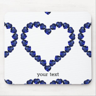 Gemstone Sapphire Blue Heart Mousepad