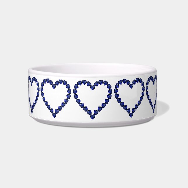 Gemstone Sapphire Blue Heart Napf (Vorderseite)