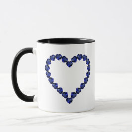 Gemstone Sapphire Blue Heart Tasse