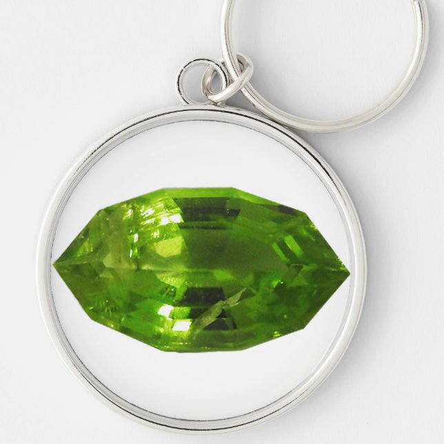 Gemstone Schlüsselanhänger Green Peridot (Vorne)