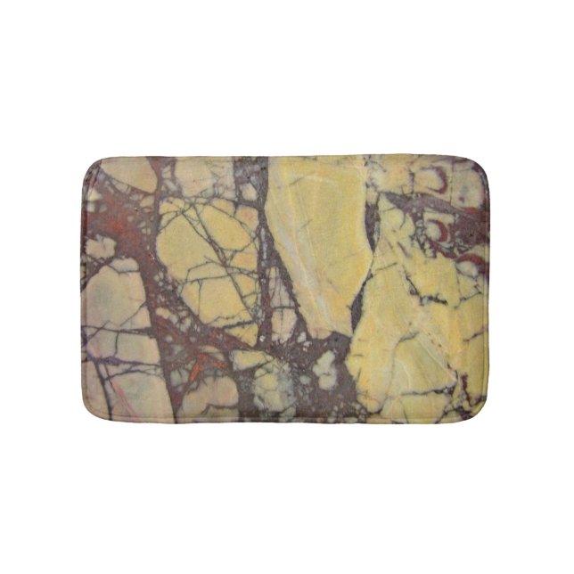 Gemstone Yellow Marbour Agate Foto Gem Badematte (Vorderseite)