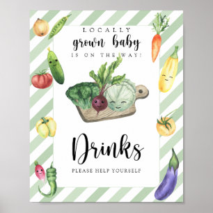 Gemüse-Baby-Party - Getränke bedienen Sie sich sel Poster