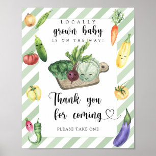 Gemüse-Baby-Party - Vielen Dank fürs Kommen Poster