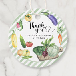 Gemüse Babydusche - Danke Geschenkanhänger