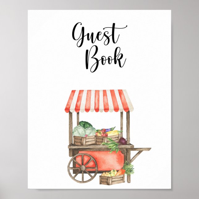 Gemüse Babydusche - Gästebuch (Vorne)
