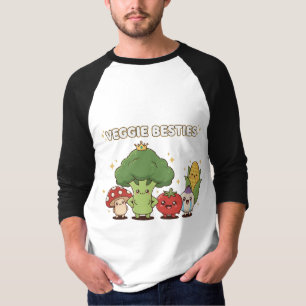Gemüse-Besties Süßer Kawaii-Cartoon-Gemüse T-Shirt