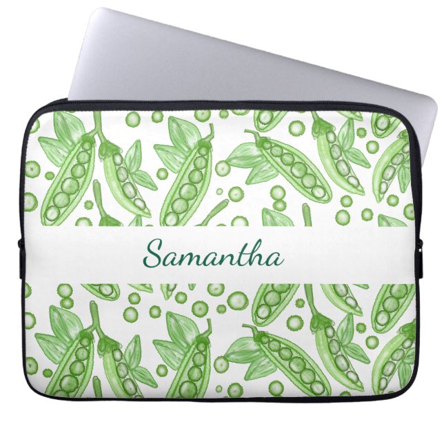 Gemüse Erbsen Laptopschutzhülle (Vorderseite)
