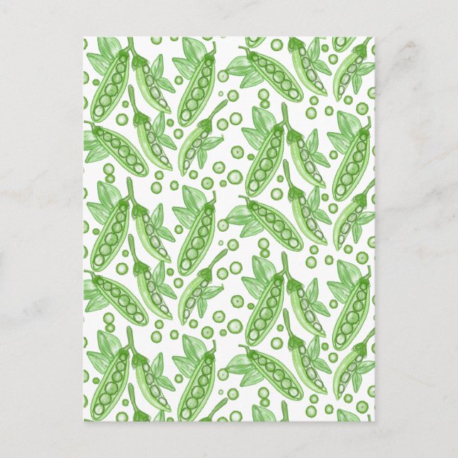 Gemüse Erbsen Postkarte (Vorderseite)