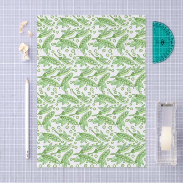 Gemüse Erbsen Seidenpapier (Handwerk)