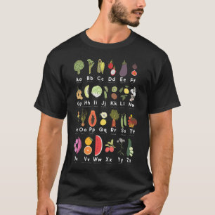 Gemüse-Garten-Alphabet-Gärtner-Gartenarbeit-Gemüse T-Shirt