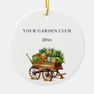 Gemüse-Gartenclub Personalisierte Weihnachtsnamen Keramik Ornament