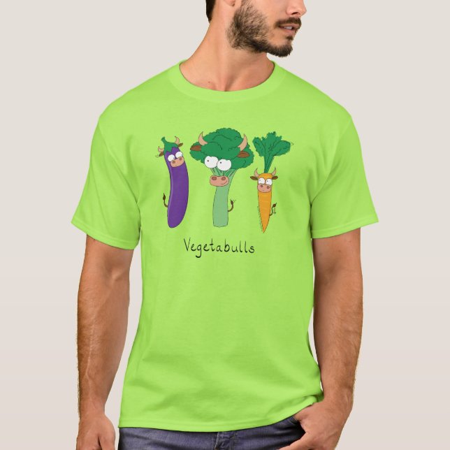 Gemüse Gemüsebullen Funny Men-T - Shirt (Vorderseite)