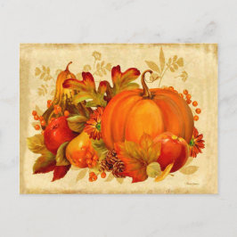 Gemüse im Herbst, Obst und Blume, Stillleben Postkarte