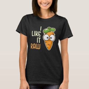 Gemüse Karotte Ich mag es roh Veganer Lebensstil T-Shirt
