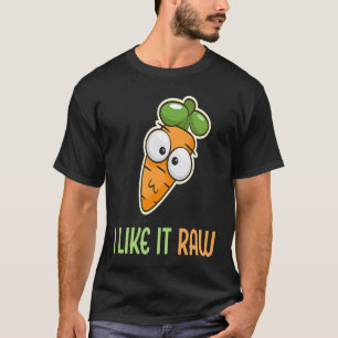 Gemüse Karotte Ich mag es roh Veganer Lebensstil T-Shirt