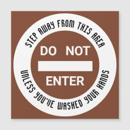 Gemüse keine Eintrittstaschen Wash Hands Magnetkar Magnetkarte