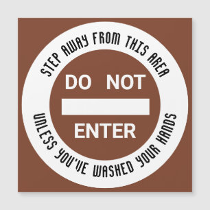 Gemüse keine Eintrittstaschen Wash Hands Magnetkar Magnetkarte