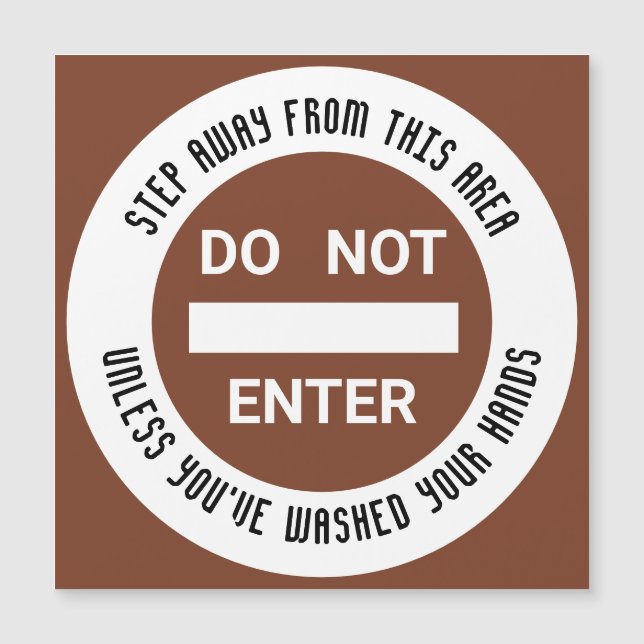 Gemüse keine Eintrittstaschen Wash Hands Magnetkar Magnetkarte (Vorderseite)